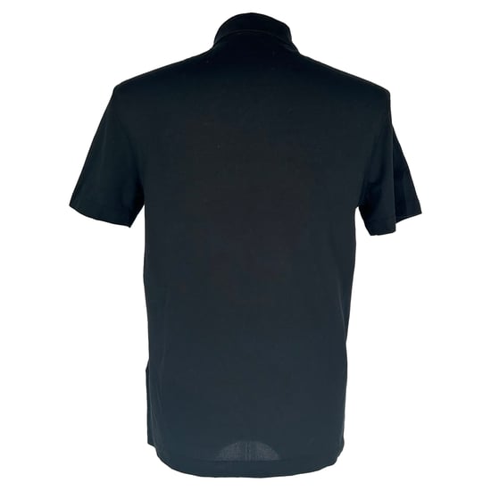 Versace Patched Polo Shirt in Black Cotton - Image 3