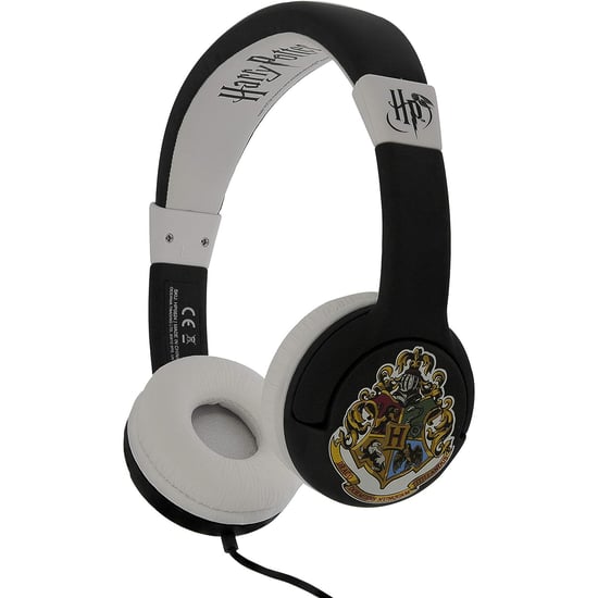 Harry Potter Childrens/Kids Hogwarts Crest On-Ear Headphones (Black/White) - Image 1