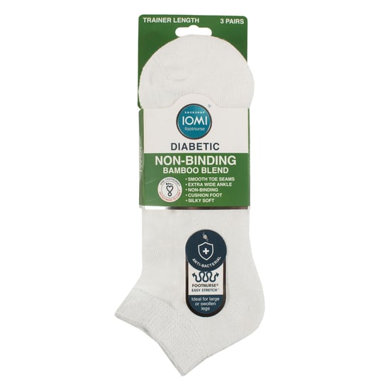 3 Pack Unisex Bamboo Diabetic Trainer Socks Soft Breathable Gentle Fit Everyday - Image 2
