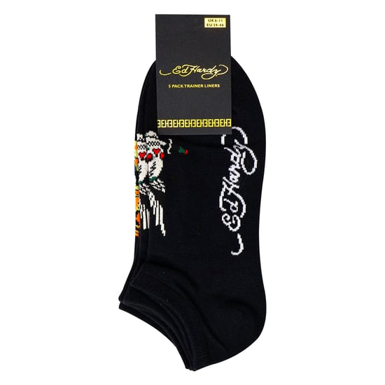 5 Par Herr Svarta Låga Cykelsockor i Bomull - Image 2