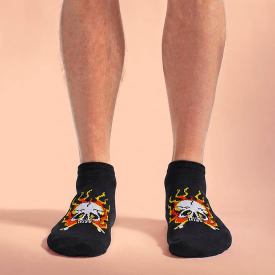 5 Par Herr Svarta Låga Cykelsockor i Bomull - Image 4