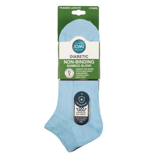 3 Pack Unisex Bamboo Diabetic Trainer Socks Soft Breathable Gentle Fit Everyday - Image 2