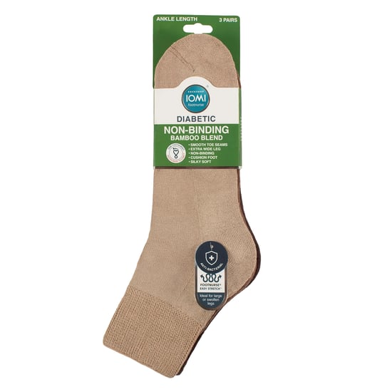3-pack unisex bambu diabetessockar ankelsockor mjuka andningsbara sköna passform vardag - Image 2