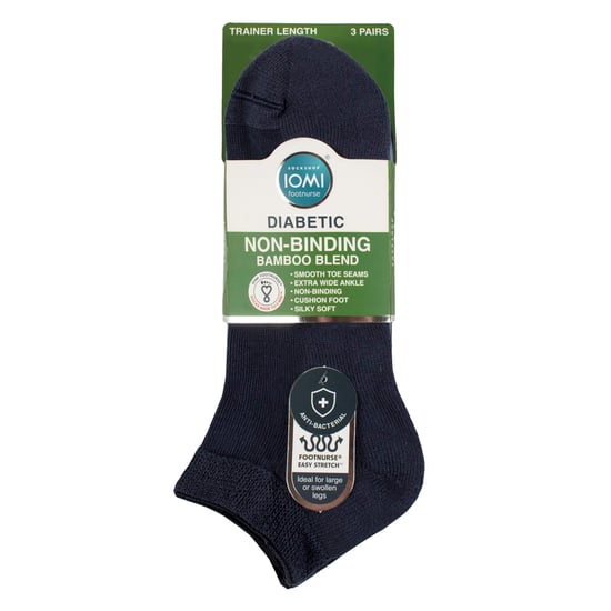 3 Pack Unisex Bamboo Diabetic Trainer Socks Soft Breathable Gentle Fit Everyday - Image 2