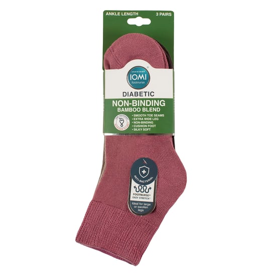 3 Pack Unisex Bamboo Diabetic Ankle Socks Soft Breathable Gentle Fit Everyday - Image 2