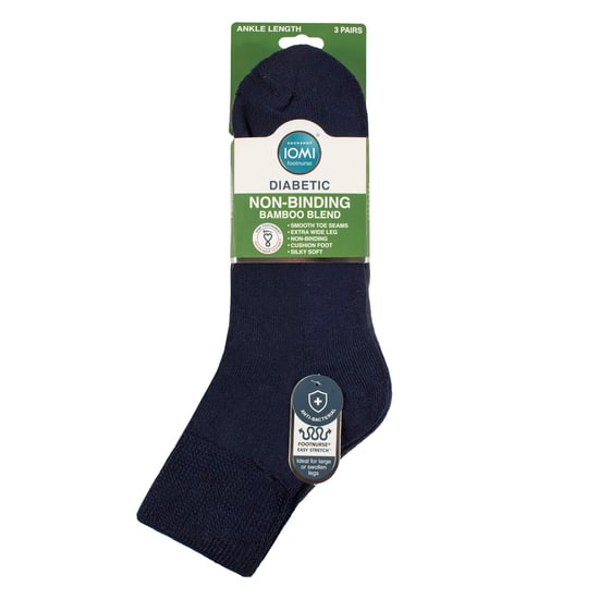 3-pack unisex bambu diabetessockor för anklar, mjuka, andningsbara, skonsam passform, vardagliga - Image 2