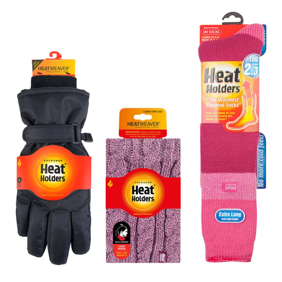 Dam skidset halsvärmare, handskar och thermosockor för vintern - Image 2