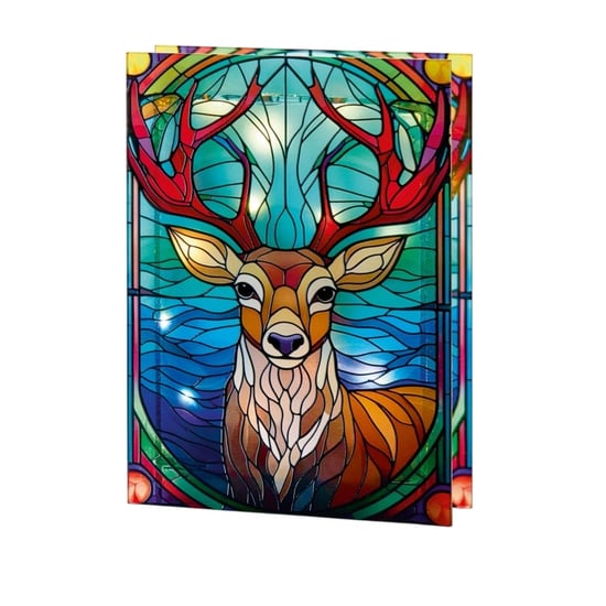 Premier Glass Reindeer Christmas Decoration (Multicoloured) - Image 1