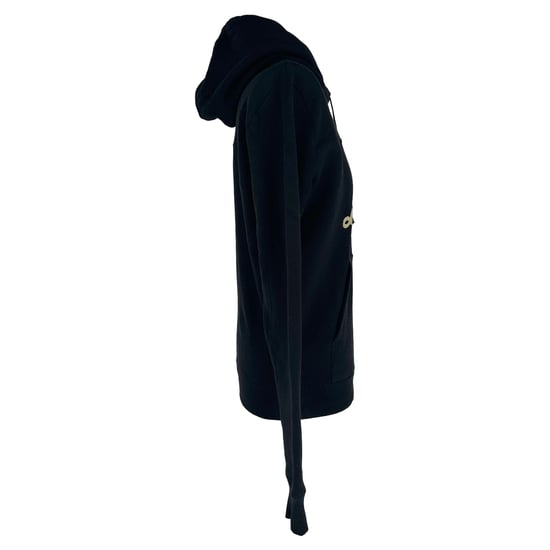 Saint Laurent 50s Signature Logo-Print Hoodie in Black Cotton - Image 2