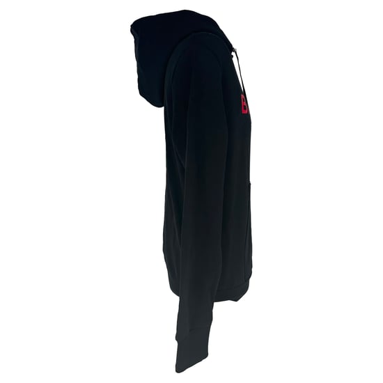 Balmain Logo-Print Hoodie in Black Cotton - Image 2