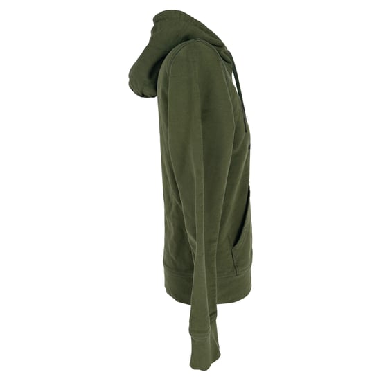 Alexander Mcqueen Graffiti Logo-Print Hoodie in Olive Cotton - Image 2