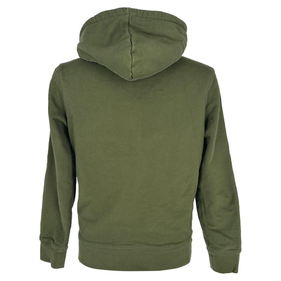 Alexander Mcqueen Graffiti Logo-Print Hoodie in Olive Cotton - Image 3