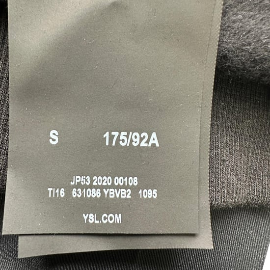 Saint Laurent 50s Signature Logo-Print Hoodie in Black Cotton - Image 6