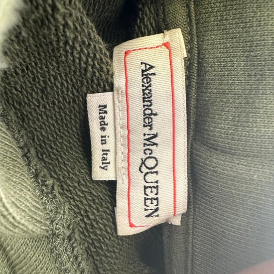 Alexander Mcqueen Graffiti Logo-Print Hoodie in Olive Cotton - Image 5