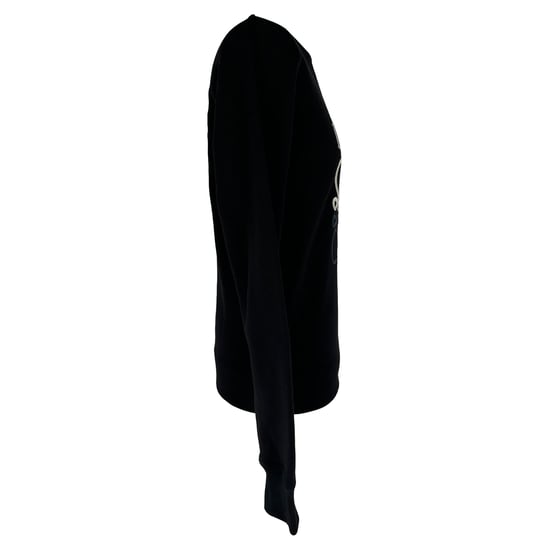Loewe Anagram Crewneck Sweatshirt in Black Cotton - Image 2