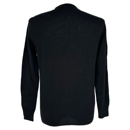 Miu Miu Logo-Embroidered Knitted Sweater in Black Wool - Image 3