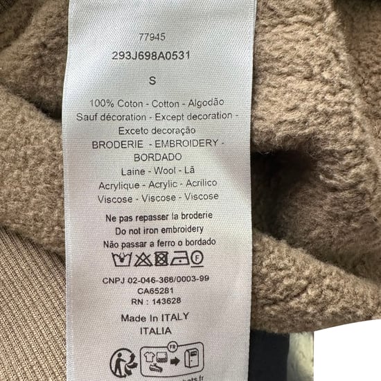Dior Logo-Embroidered Hoodie in Brown Cotton - Image 6