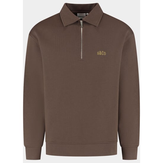 Bos Bright Blue Supply & co. half zip sweater heren aarav halfzip sweat sco26312aa07/2004 - Image 2