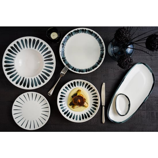 Bonna Dessertbord lavis black porselein 21 cm set van 6 - Image 3