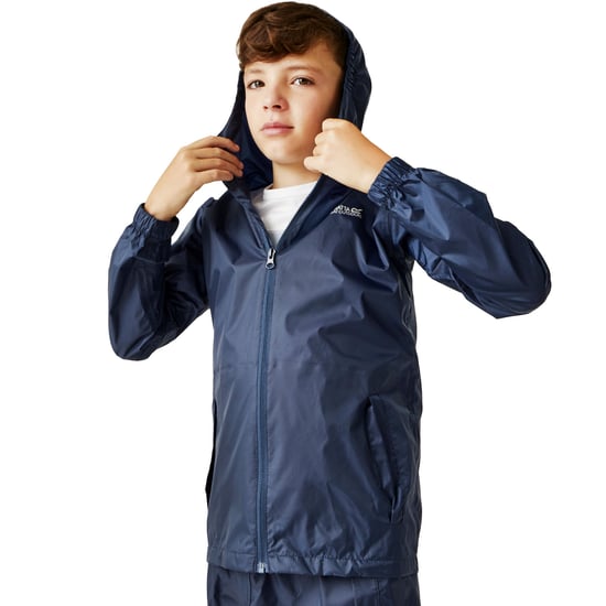 Regatta Kids Juniors Pack it III Waterproof Hooded Outdoor Walking Jacket Coat - Image 1