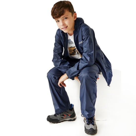 Regatta Kids Juniors Pack it III Waterproof Hooded Outdoor Walking Jacket Coat - Image 4