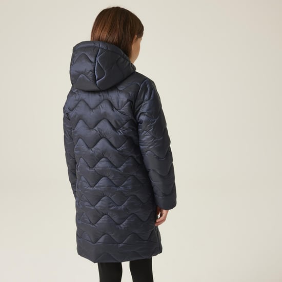 Regatta Kids Cambrie Hooded Longline Warm Winter Padded Quilted Jacket Coat - Image 2