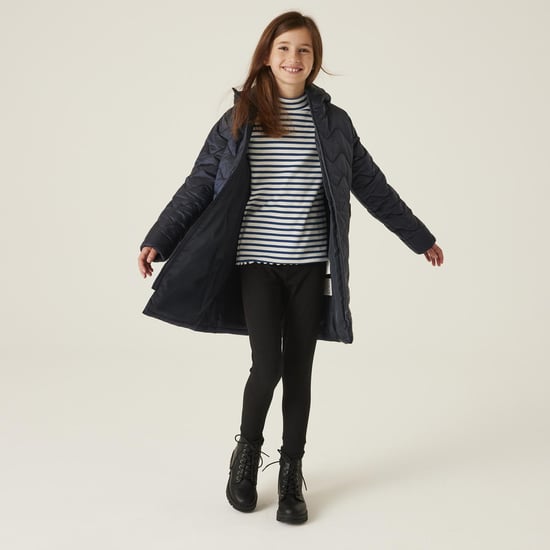 Regatta Kids Cambrie Hooded Longline Warm Winter Padded Quilted Jacket Coat - Image 3