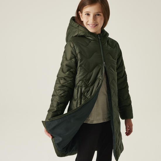Regatta Kids Cambrie Hooded Longline Warm Winter Padded Quilted Jacket Coat - Image 4