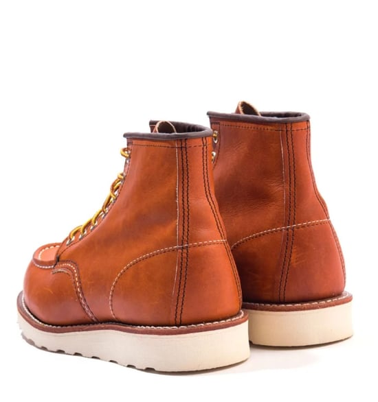Men's Red Wing 875 Classic Moc Toe Leather Boots in Brown - Image 4