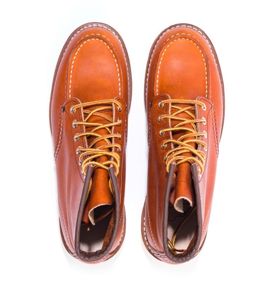 Men's Red Wing 875 Classic Moc Toe Leather Boots in Brown - Image 5