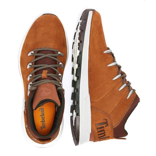 Timberland Sprint Trekker Nubuck Mid Mens Rust Brown Boots - Image 6