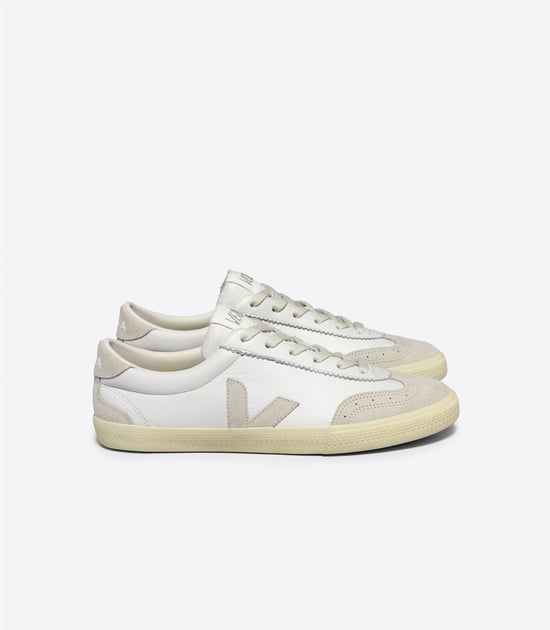 Veja Volley Leather Men's White Trainers - Image 1