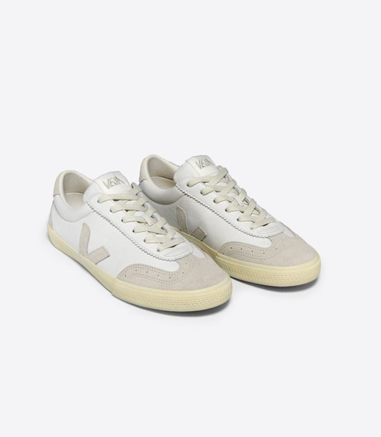 Veja Volley Leather Men's White Trainers - Image 2
