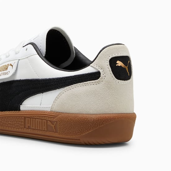 Puma Palermo Läder Vita/Svarta Sneakers - Image 5