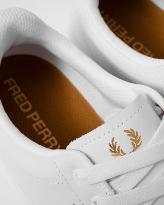 Fred Perry Cupsole Läder Herr Vita Sneakers - Image 2