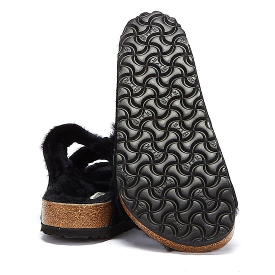 Birkenstock Arizona Shearling Black Sandals - Image 4