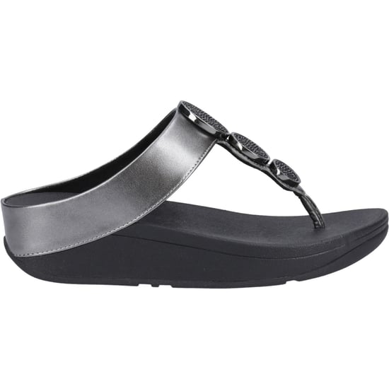 Fitflop Halo Bead-circle Metallic Dames Teenpost Pewter Zwart - Image 6
