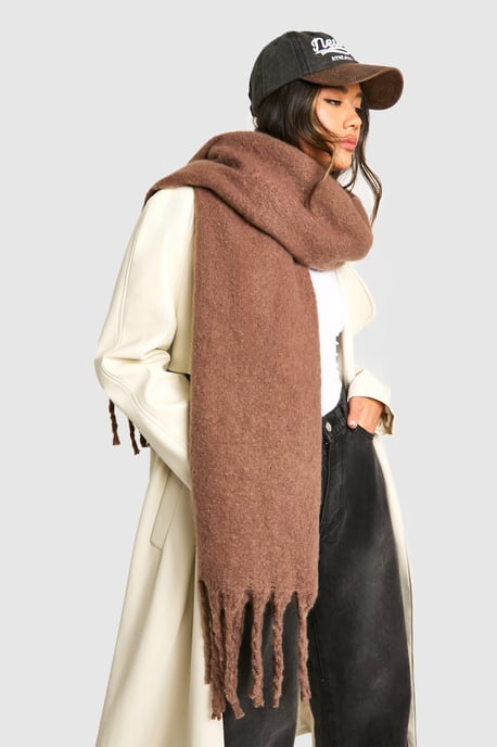 Chunky Oversized Fringe Scarf - Image 1