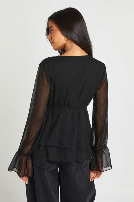 Ruffle Flare Sleeve Blouse - Image 2