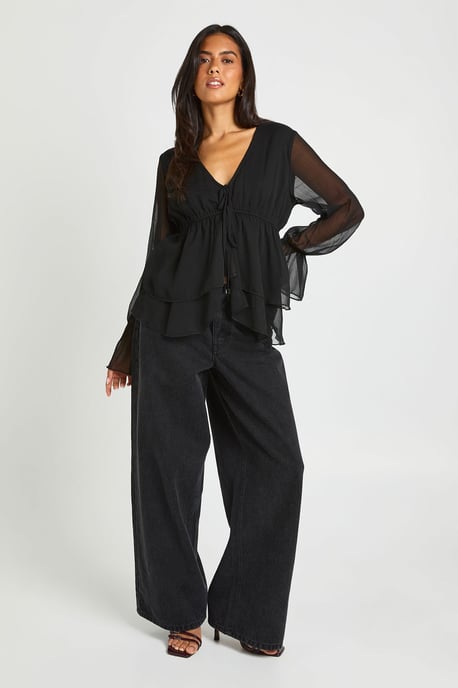 Ruffle Flare Sleeve Blouse - Image 3