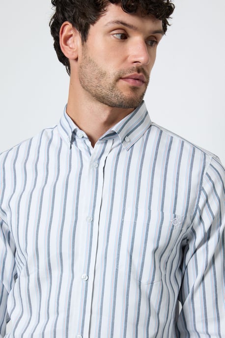 Off White Bold Stripe Long Sleeve Shirt - Image 2