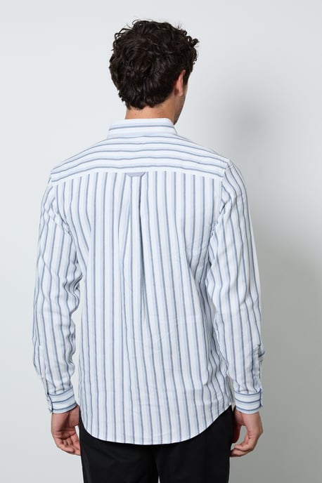 Off White Bold Stripe Long Sleeve Shirt - Image 3