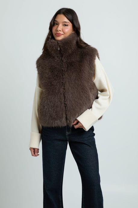 Faux Fur Gilet - Image 1