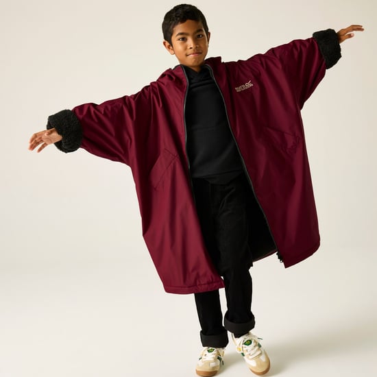 Regatta Kids Spirit Of Adventure Hooded Waterproof Warm Drying Changing Robe - Image 4