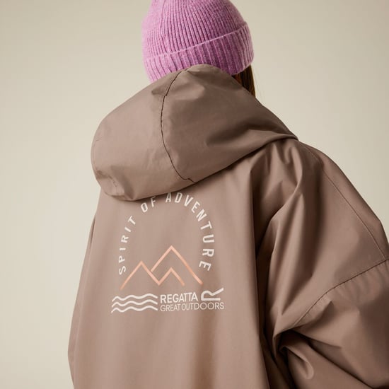 Regatta Kids Spirit Of Adventure Hooded Waterproof Warm Drying Changing Robe - Image 5