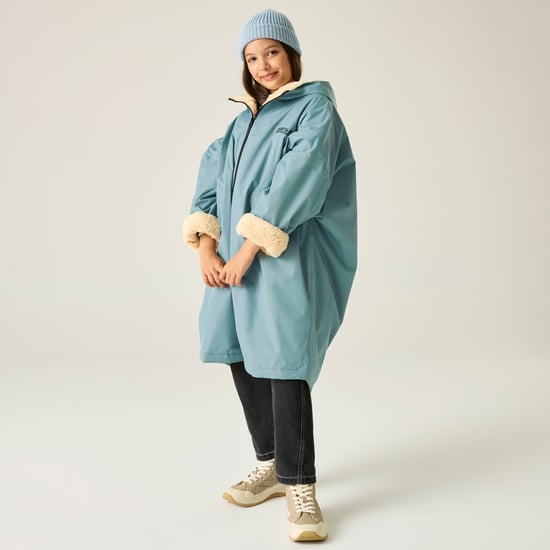 Regatta Kids Spirit Of Adventure Hooded Waterproof Warm Drying Changing Robe - Image 3