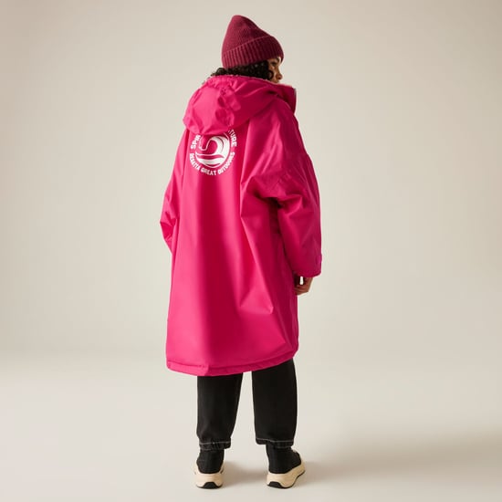 Regatta Kids Spirit Of Adventure Hooded Waterproof Warm Drying Changing Robe - Image 3