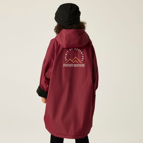Regatta Kids Spirit Of Adventure Hooded Waterproof Warm Drying Changing Robe - Image 5