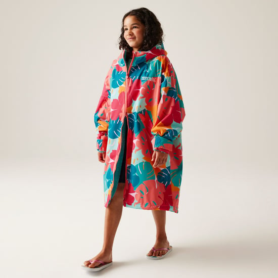 Regatta Kids Spirit Of Adventure Hooded Waterproof Warm Drying Changing Robe - Image 3