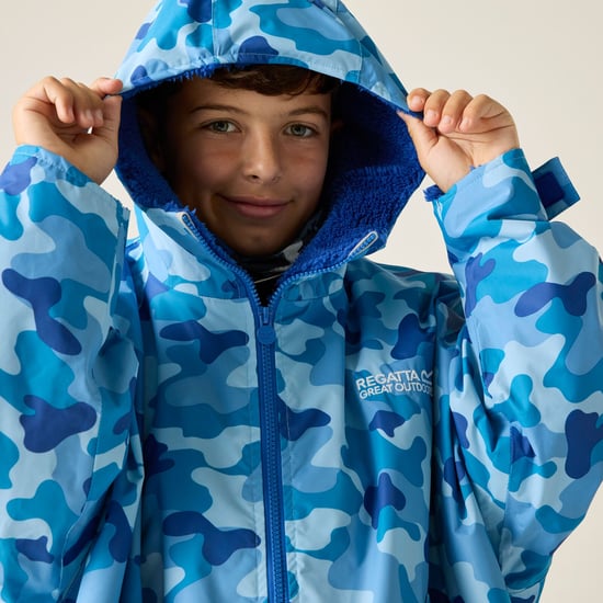 Regatta Kids Spirit Of Adventure Hooded Waterproof Warm Drying Changing Robe - Image 4